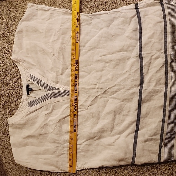 Talbots petite 100% linen boxy fit semi sheer top XLPetite - Picture 4 of 8
